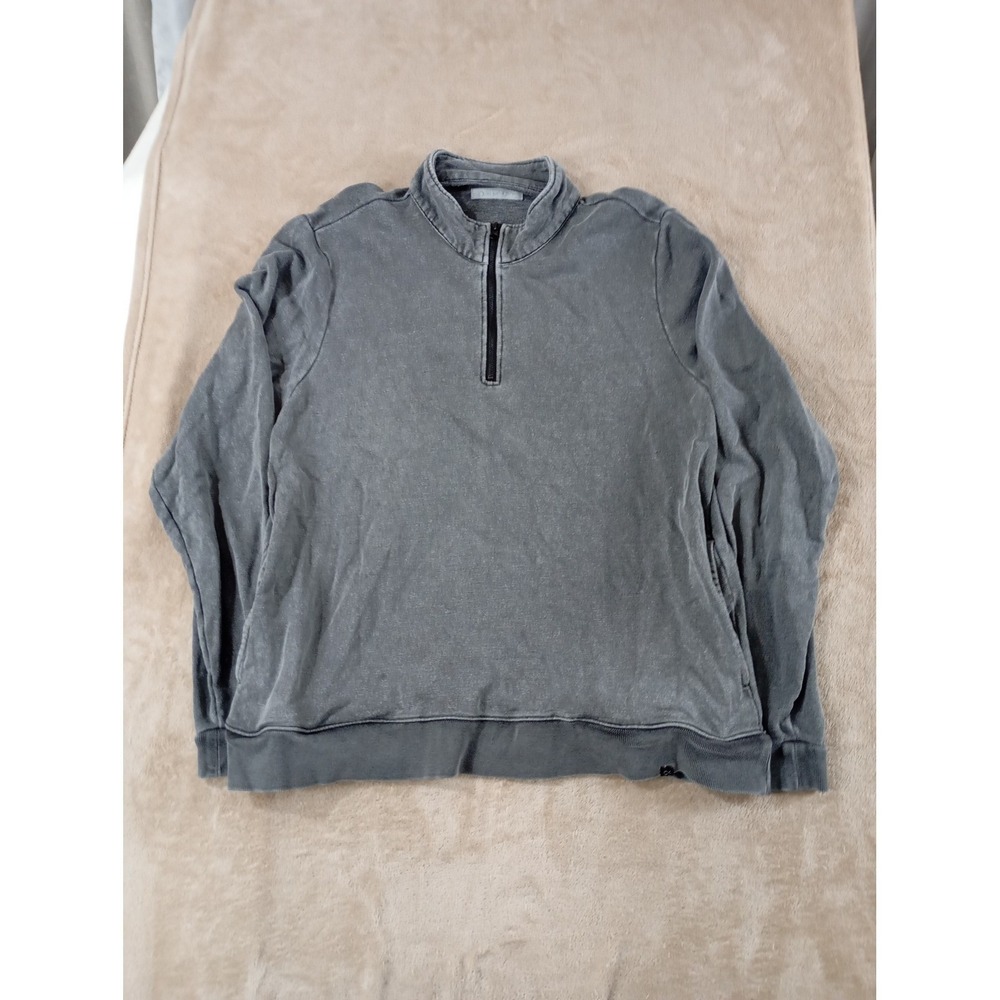 Outerknown Sweatshirt Mens 2XL Gray Quarter Zip Hemp Blend Long Sleeve EUC